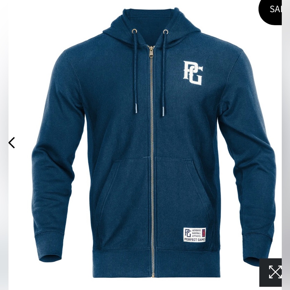 Perfect Game ICON FULL ZIP HOODIE 2.0 Navy Blue